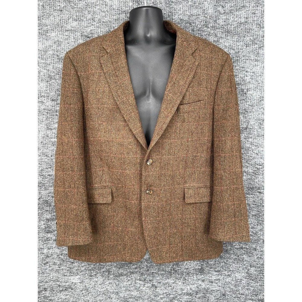 Lauren Ralph Lauren Blazer Mens 48R Brown Wool Herringbone Sport Coat Canada